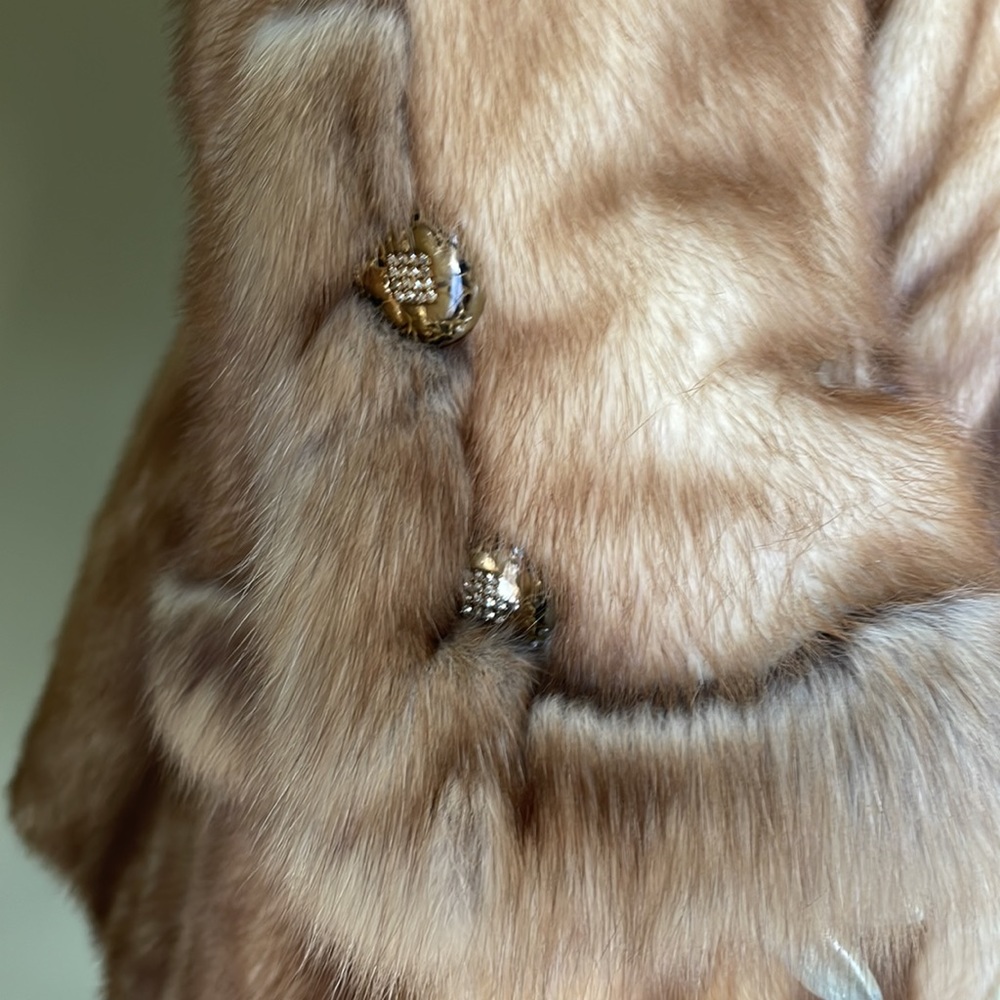 Fur Mink Coat Mustela Visone Made in Italy Size L Excellent! - Picture 10 of 16